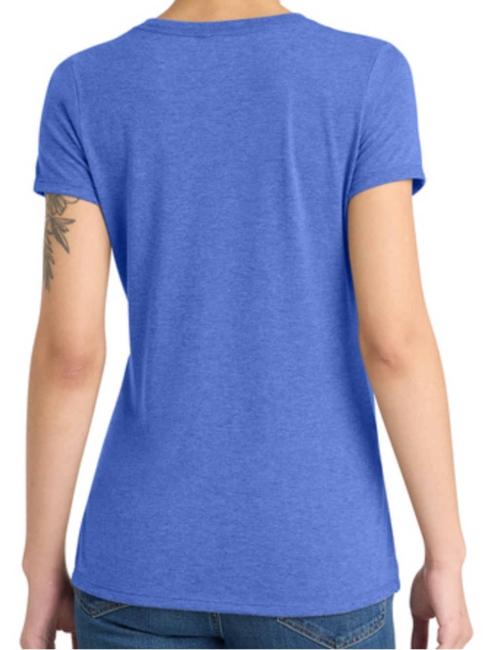 District Women’s V-Neck Short Sleeve Tee - Royal Blue - Picture 2 of 5